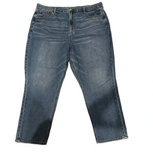 American Eagle High‎ Rise Dark Wash Mom Jeans Size 20 Short